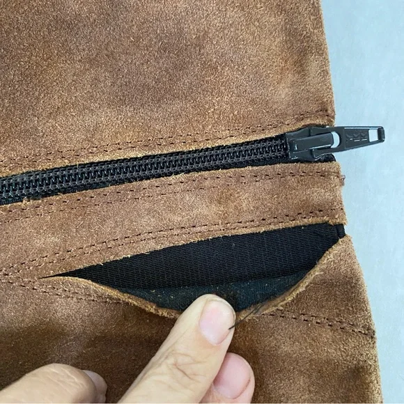 Bøc Dakota brown distressed strap suede tall riding boot Sz 8 - Picture 10 of 12